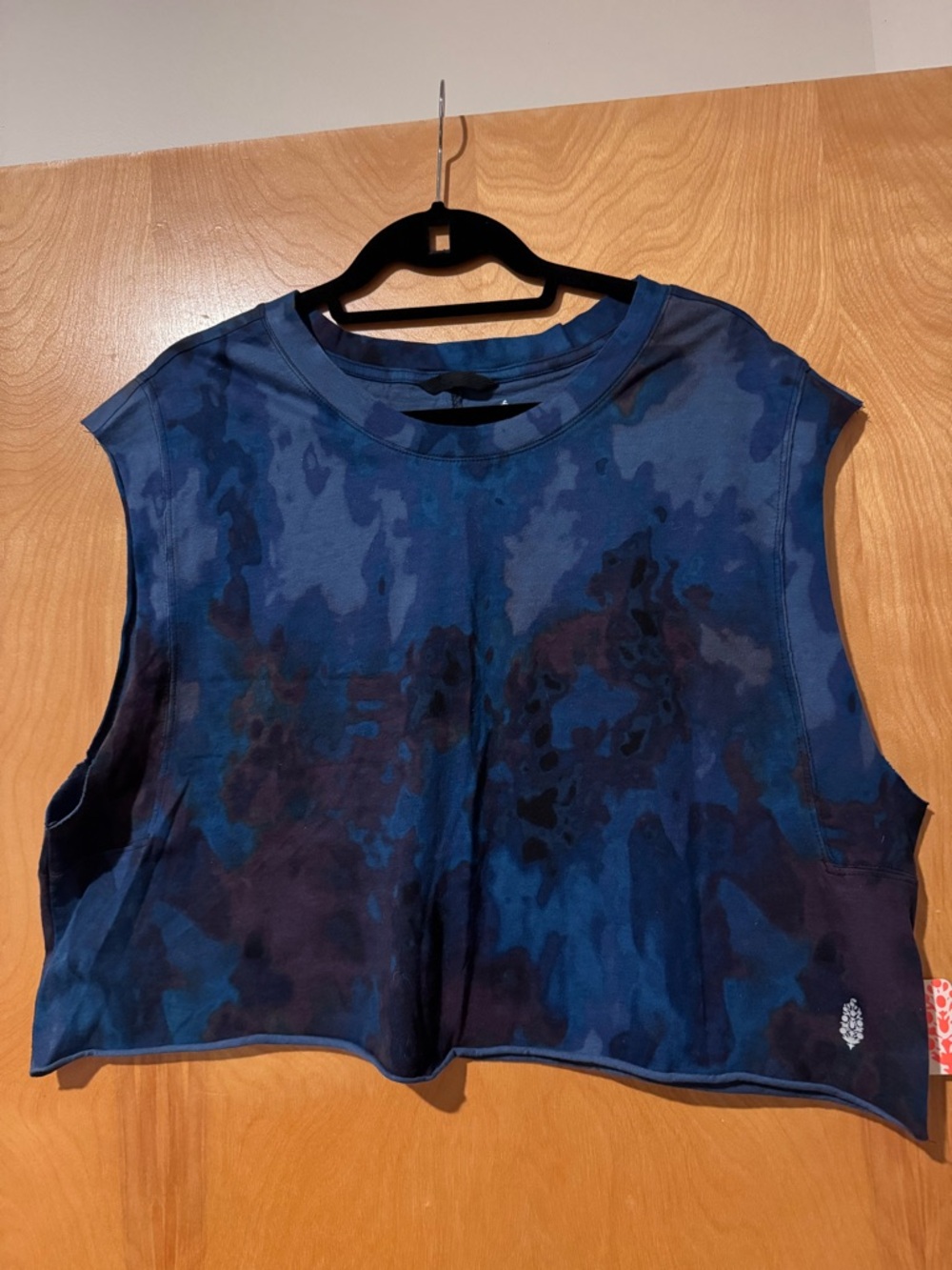 FP Movement by Free People Navy & Midnight Blue Camo Cropped Tank - Size Small